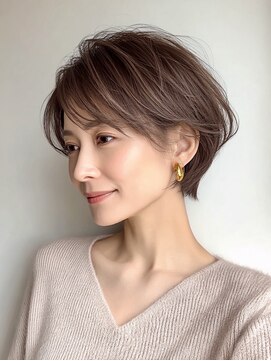 ハーツ(Heart's) 白髪ぼかし脱白髪染め大人ショート40代50代60代