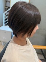 ポルム パプリカ(polum paprika)&nbsp;丸みショート顔周りカット小顔カット大人ボブ艶カラー