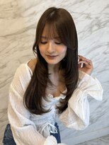 ロンド フィーユ(Lond fille) オリーブベージュ/レイヤーカット/顔周りレイヤー/シースルー