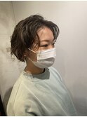 パーマで癖毛ボブ