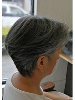 ヘアーカルチャー おゆみ野店(HAIR CULTURE) スタイリングショートグレイヘア耳掛けショート40代50代
