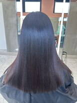 ロンドルーチェ 心斎橋(Lond luce)&nbsp;ダークアッシュ/ミディアムレイヤーカット［髪質改善/縮毛矯正］