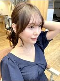 結んでも可愛い 顔周りカット おくれ毛 小顔ヘア