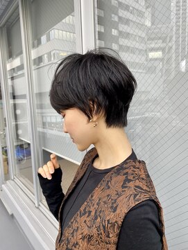 ハルキ ミナト ジャパン オオサカ(HARUKI MINATO japan OSAKA) 40代50代小顔似合わせカットくびレイヤーエモージュ大人可愛い