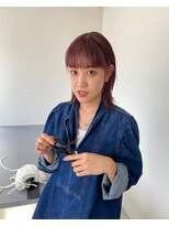 ロールアップスリーブス(ROLL UP SLEEVES)&nbsp;fig pink / bang cut