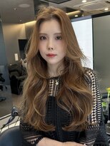 ハルキ ミナト ジャパン フクオカ(HARUKI MINATO japan FUK) ミディアムレイヤーカットロングウルフカットベージュ