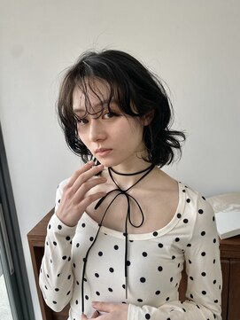 ヘアー アイス 御器所本店(HAIR ICI) 大人可愛いくびれニュアンス巻きミディアムレイヤー