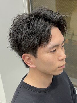 フィフス 天神大名(fifth) 天神大名スパイキーパーマメンズカットガイルヘア30代短髪波巻き