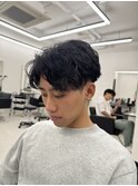 センターパート　本厚木　フェザーパーマ