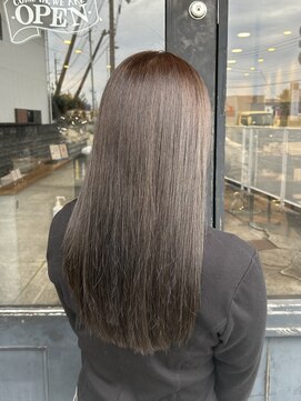 アンサー(answer) 【くすみカラー】くすみベージュ×ロングスタイル