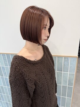 チョコオレンジブラウンミニボブ