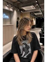 シエラ 堀江(CIERA.)&nbsp;ショートバレイヤージュネオウルフ天使の羽バングレイヤーボブ