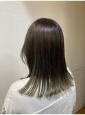 夏カラーベージュストレート透明感韓国風艶髪イメチェン