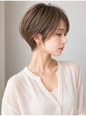 20代30代40代50代ナチュラル大人可愛いレイヤーショートボブ