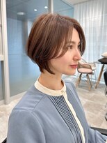 アール ヘアー デザイン(r hair design)&nbsp;小顔見せショートベージュカラーブリーチしない透明感カラー