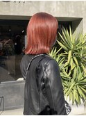 stylist イケダ gest snap >>レッド×外ハネボブ