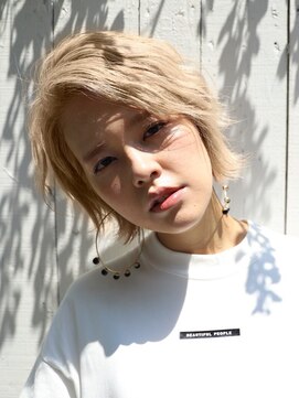 スタッド(STUD) 【STUD】ラフウェーブ×柔らかブロンドヘア