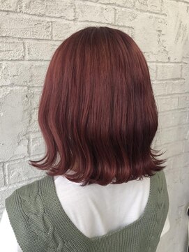 プライズ 池袋店(prize) チェリーピンク暖色系カラー並ウェーブ7015