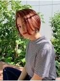 オレンジブラウンの大人マニッシュショート