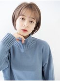シアーベージュ クリアグレージュ Aバング ひし形シルエット