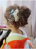 ざっくりお団子ヘア