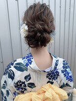 ピエドプールポッシュ(PiED DE POULE POCHE)&nbsp;＊ 和装用 arrange hair ＊　シニヨン風