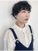 パーマで作る無造作マッシュショート
