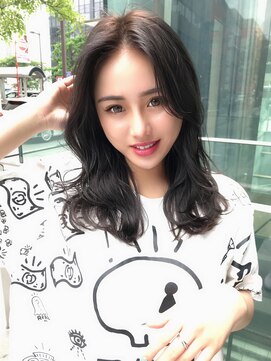 ロンドローズ 名古屋(Lond damaskRose) リフトレイヤー センターパート ブリーチ縮毛矯正 ヨジャドル543