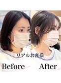 【修】20代30代40代◎透明感カラー×韓国切りぱなしボブ