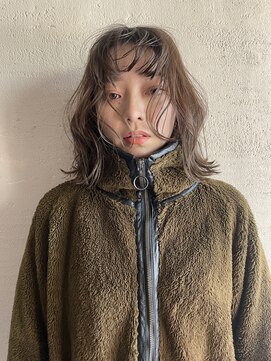 ルル 表参道(lulu.) 外ハネボブナチュラルウルフ薄めバング結べるボブミニボブ【Riku