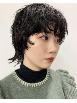 レコ 渋谷(LECO) 黒髪マッシュウルフ
