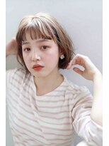 テラス 寝屋川(Terrace)&nbsp;ミルクティベージュ×ミディアム[くせ毛ショート/パーマボブ]