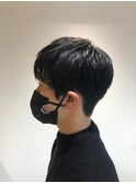 MEN'S HAIRアッシュブラックのウルフカルマパーマ
