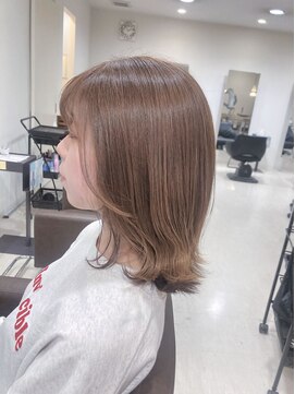 ヘアープロデュース フラックス(HAIR PRODUCE flux) ケアカラー×柔らかベージュ【西淀川区,尼崎駅,出来島,千鳥橋】