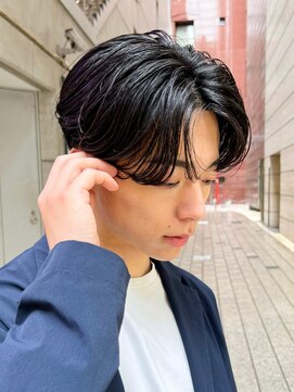 ガーデン 銀座(GARDEN) 艶センターパートニュアンスパーマカルマパーマダークアッシュ