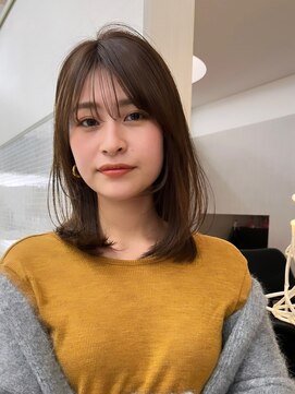 アンフィニー 銀座(ANFINI) レイヤーカット/小顔カット/くびれヘア/ウエットヘア/グレージュ