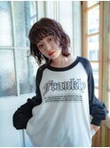 ウルフパーマ/内巻パーマ/外国人風パーマ/くせ毛風パーマ