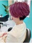 ハンサムショート/ファンシーピンク/ニュアンスパーマ