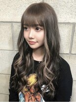 ランソ 新宿(RUNSO) くびれヘア×アプリコットオレンジ×夏×ハイライトカラー
