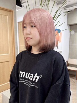 ローレン(LOREN) 黒髪/ボブルフ/ネビージュ/小顔/ワンレン/栄/髪質改善/前髪