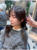 ミニウルフレイヤーカット顔周りカット前髪カット韓国ボブ
