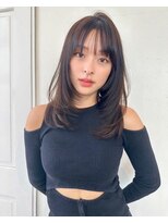 好感度抜群！ワンカールミディアム×シースルーバング