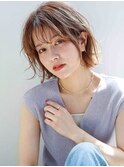 小顔ミディアムミルクベージュ