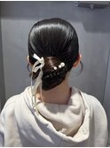 和装にも◎タイトな低めシニヨン【三軒茶屋】