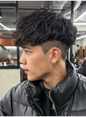 メンズ短髪スパイキーショートテーパーフェードスキンフェード