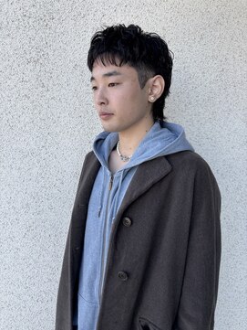 【マレットヘアに無造作ピンパーマ】