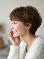 ラファンジュ ヘアー クレオ(Rohange hair Creo)&nbsp;耳かけ 丸みショート 大人ショート 前髪あり