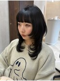 ミディアムレイヤー 似合わせカット ダークカラー【momoka】