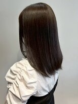 オレンジペコ(orange peco)&nbsp;オリーブアッシュ 透明感カラー 顔周りレイヤー 20代 ストレート