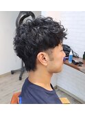 メンズショート　ピンパーマ　ニュアンスパーマ
